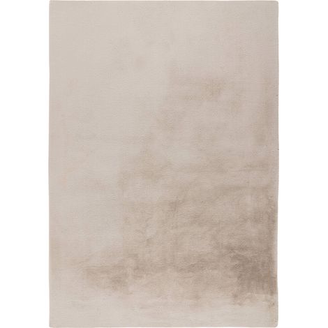 Tapis shaggy taupe clair ultra doux et facile à vivre - 170 x 120 cm (1/5)