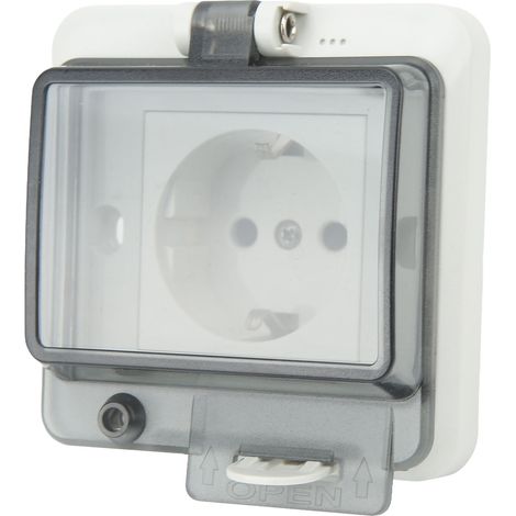 EU-Standard IP66 wasserdichte Wandsteckdose mit PC-Gehäuse, 250 V, 16 A (1/5)