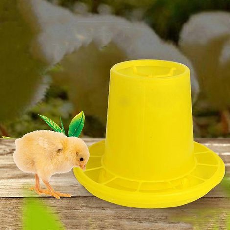 Distributeur de nourriture en plastique pour poussins, facile à remplir, pour plusieurs poussins (1/4)