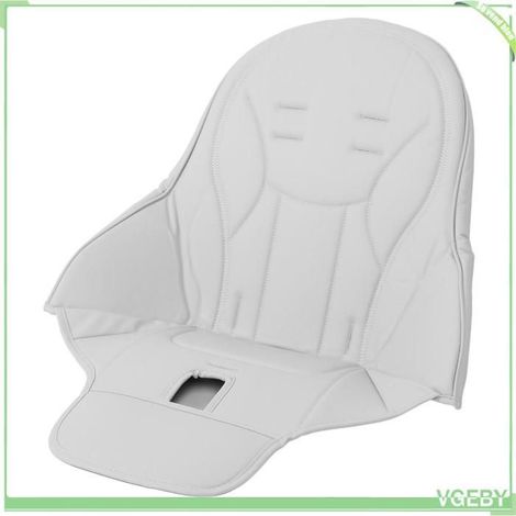 Fafeicy remplacement de housse de chaise haute Coussin de chaise haute en cuir PU, doux et puericulture siege-auto Gris clair (1/5)