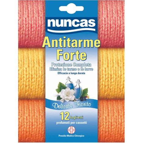 Antitarme Forte 12 foglietti Delicato Fiorito Nuncas