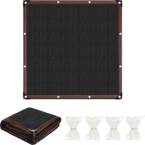 Randaco Rete ombreggiante 300x300 cm in robusto HDPE, permeabile all'aria e resistente ai raggi UV, per terrazze e piscine