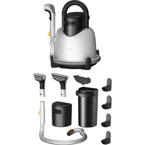 DEERMA BY100S Nettoyeur vapeur - 18KPa/400W - 100°C - 5 embouts - Nettoyeur portable pour tapis, canapé, voiture, sol et meubles