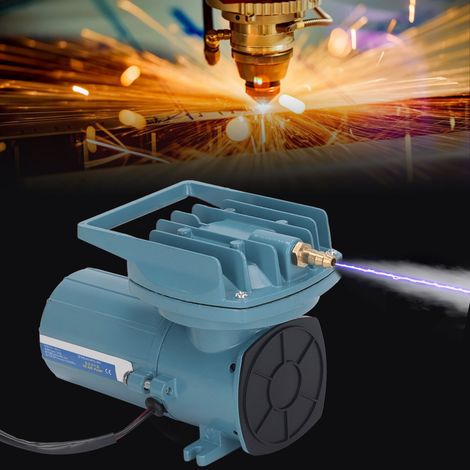 Pompe d'assistance pneumatique 12 V CC pour découpe laser. Compatible avec la plupart des machines de découpe laser. Bords lisses, découpe nette, protection des lentilles laser. Faible niveau sonore. (1/5)