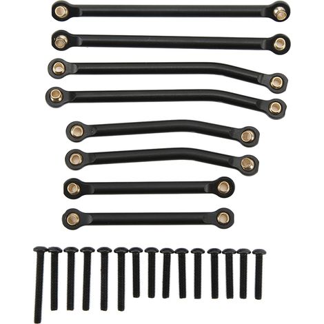 Kit de liaisons haute garde au sol en alliage d'aluminium pour direction de votre Traxxas 1/18 RC Crawler, noir. (1/5)