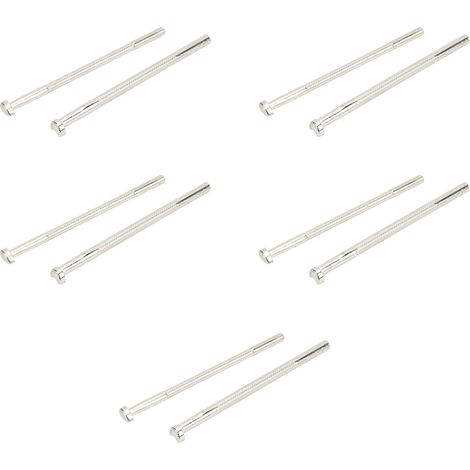 10-teiliges Lederstempelwerkzeug aus legiertem Stahl, 2 Muster, Lederlocher mit rutschfestem Griff für DIY-Lederarbeiten (1/5)