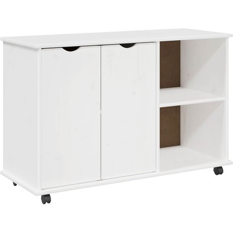 Gabinete rodante 100 x 39 x 65,5 cm Madera de Pino Macizo vidaXL