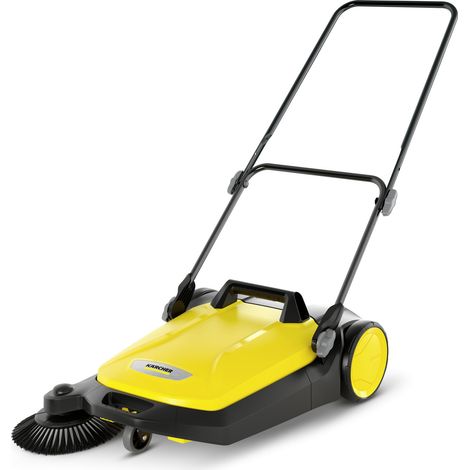 Kärcher – Balayeuse mécanique S 4 – 20 L bac à déchets amovible – Brosse latérale pour nettoyage efficace – Encombrement minimal avec poignée rabattable