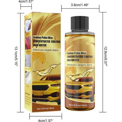 Cire de carnauba pour le lavage et le polissage des voitures, nettoyant mousse multi-usages pour le lavage et le cirage des voitures, cire de palme dorée (1/5)