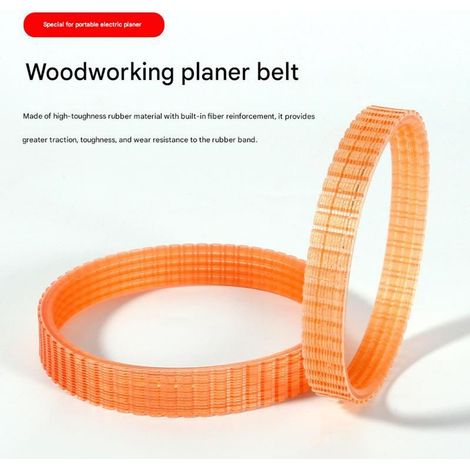 Lot de 2 Courroies pour Rabot Électrique et Raboteuse à Bois – Pièces de Rechange pour Outil Électroportatif de Menuiserie, Jaune (1/2)
