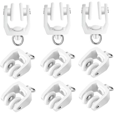 Rouleau De Rideau De Plafond Rouleaux De Rail De Rideau Flexible Bendable Rail De Rail De Rail En Plastique Planeur Coulissant Pour Windows Shower Curtain Tracks, 50pcs Accessoire Home (1/5)