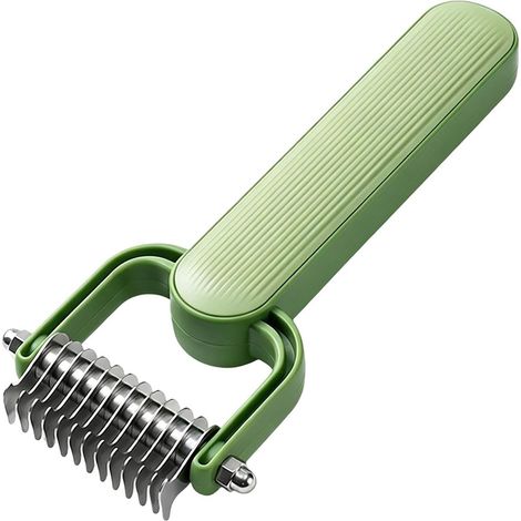 Brosse de toilettage double face pour animaux, kit d'élimination des poils de chien, design professionnel, usage quotidien, kit de toilettage pour chats, chatons et chiots, idéal pour le bain à domici (1/5)