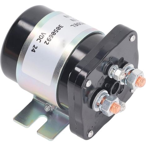 Relais 200A 24V DC, bobine en laiton, boîtier ABS, interrupteur haute intensité pour commande industrielle et électronique automobile (1/5)