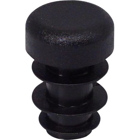 Lot de 20 Bouchon Tube Rond 10mm Plastique Noir RAL 9005 Pour Clôture Mobilier Industrie (1/5)