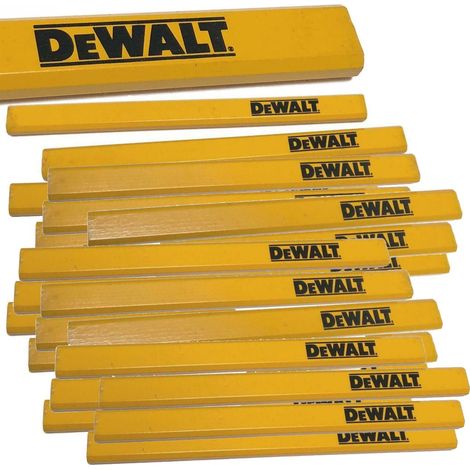 Dewalt Tradesmen HB Grade Flat Carpenters Pencils Yellow Dewalt Logo - 20 Pack (1/4)