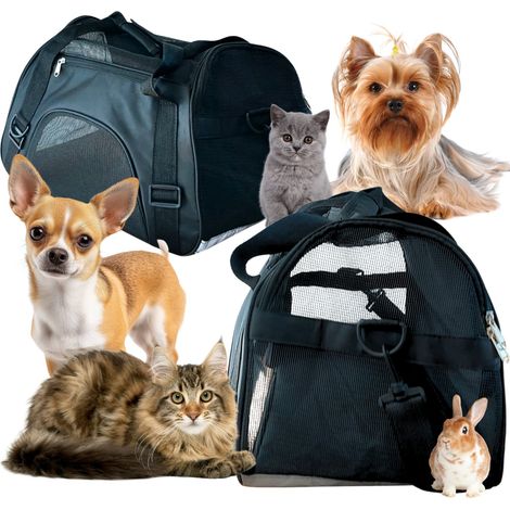 Trasportino per gatti, cani e conigli, grande e resistente, borsa per il trasporto 52x24x32 cm (1/5)
