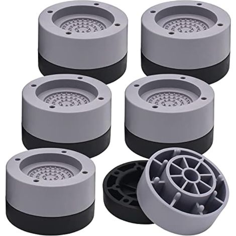 Lot de 6 rehausseurs de meubles gris de 2,5 cm, rehausseurs de lit robustes pour table, canapé, bureau, rehausseurs de cadre de lit réglables pouvant supporter jusqu'à 0,6 kg (1/5)
