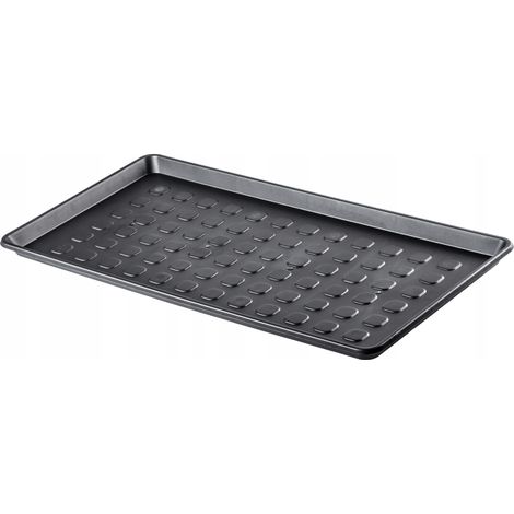 KADAX rechteckiges Schuhtablett, Untersetzer aus Kunststoff, 75,5x38cm, Anti-Rutsch Unterlage, leich