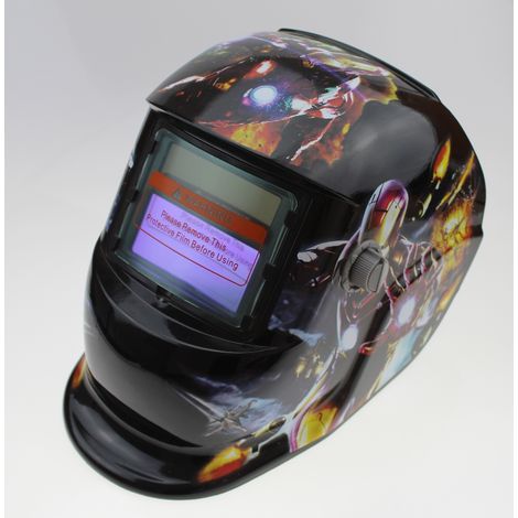 GENERIC-Casque de Soudure Automatique - Masque de Soudure avec 2 Lentilles et 2 Capteurs de filtre à ombre réglables DIN9-13 pour le soudage à l'arc de MIG TIG MAG [Classe énergétique A+++] (1/5)