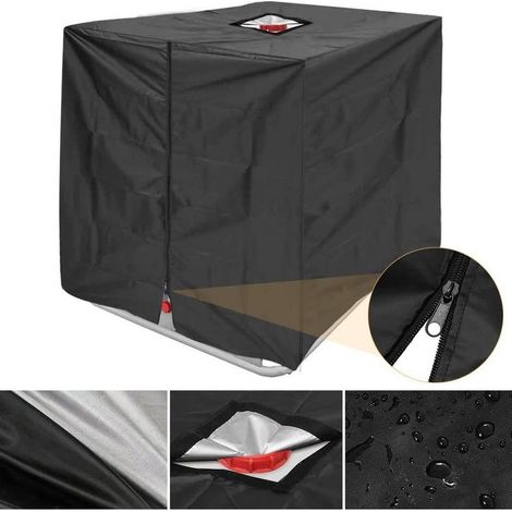 réservoir IBC - Pour réservoir d'eau 1000 l - Pour réservoir IBC, Fermeture Éclair Noire., 120×100×116, (Tank Abdeckung) (1/5)