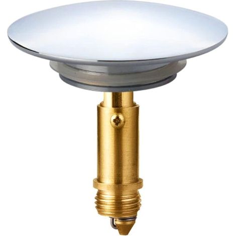 Desagüe emergente de 66 mm con sistema clic-clac – Latón macizo cromado – Resistente a detergentes – Drenaje rápido – Compatible con lavabos estándar (1/5)