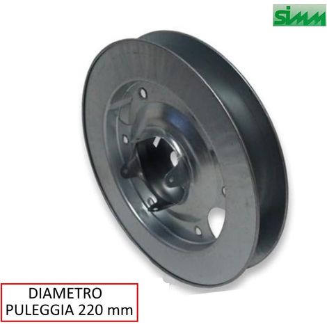 PULEGGIA DIAMETRO 220 MM PER RULLO LEGNO (1/2)