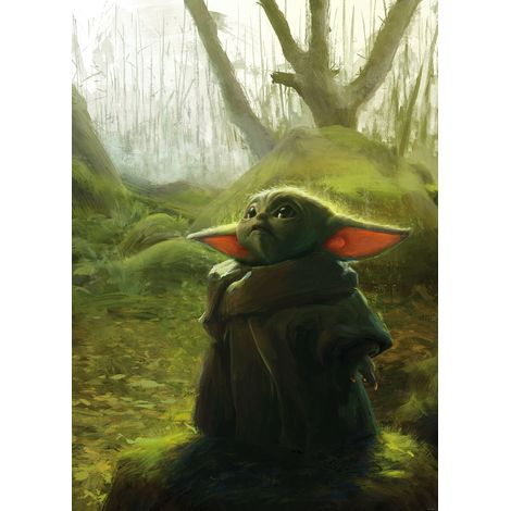Papier peint panoramique enfant Mandalorian Grogu Acrylique (1/5)