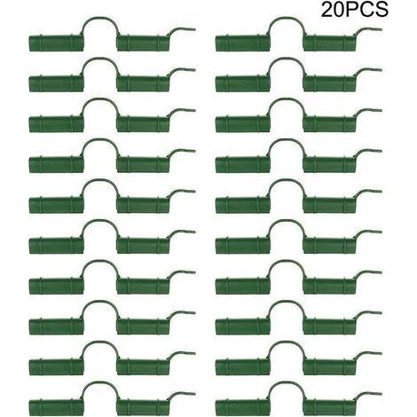 Lot de 20 clips de fixation pour serre - Pour tube de serre - Outil fixe - Pour bâche de jardin - Protection solaire. 1.1cm (1/4)