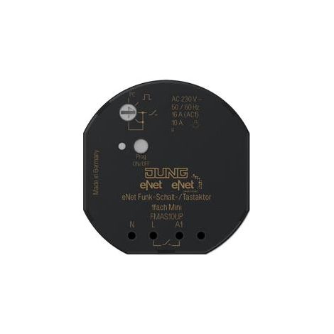 Jung Attuatore di commutazione/pulsante radio eNet 1 volta mini FM AS 10 UP