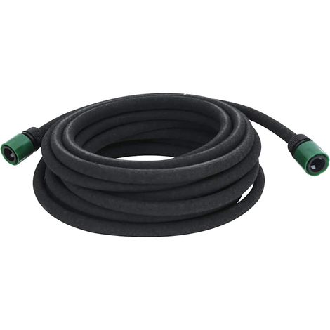 Tuyau d'arrosage de jardin noir 0,6" 10 m caoutchouc