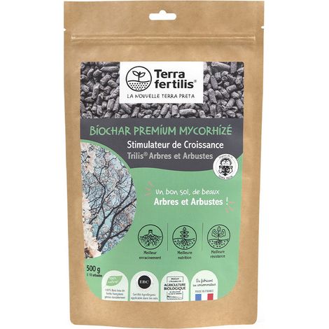 Fertilisant Arbres & Arbustes Mycorhizes + Biochar 500 grs