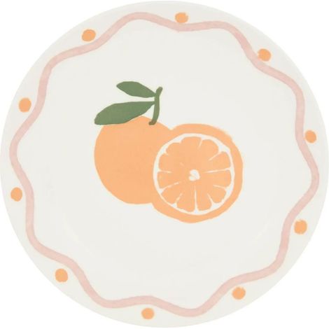 Lot de 6 Assiettes à Dessert "Orange" 19cm Multicolore