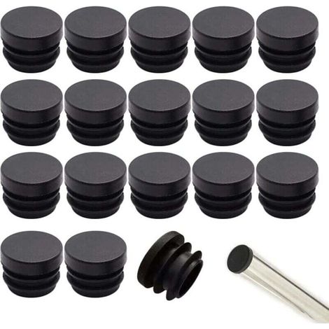 Stuhlkappen 16 mm, 32 Stück, runde Kunststoff-Endkappen für Stuhlrohre, Beinkappen (1/4)