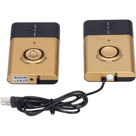 Sonnette connectée Smart Call avec interphone vocal clair et puissant, faible consommation d'énergie, sans fil, couleur or.