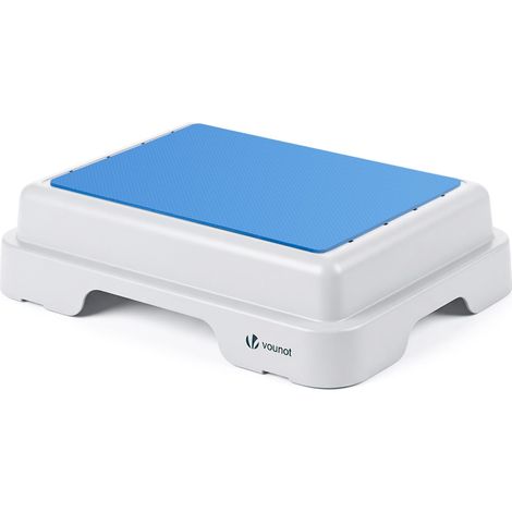 Marchepied Antidérapant Supportant Jusqu'à 180 kg pour Enfants Adultes et Personnes Âgées Tabouret Demi-marches Portatif à Grande Surface pour Usage Intérieur et Extérieur 43x33x11 cm Bleu (1/5)