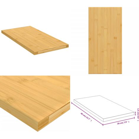 Étagère murale 40x20x1,5 cm bambou - Étagère Murale - Étagère Bambou - Rangement Mural - Décoration Murale - Étagère Flottante - Home & Living (1/5)