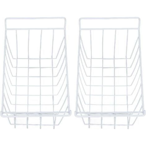 Bacs de Rangement de Congélateur, Paniers Métalliques de Congélateur, Paniers de Stockage de Congélateur à Gain de Place avec Revêtement PE pour le Stockage des Aliments au (WHITE) (1/5)