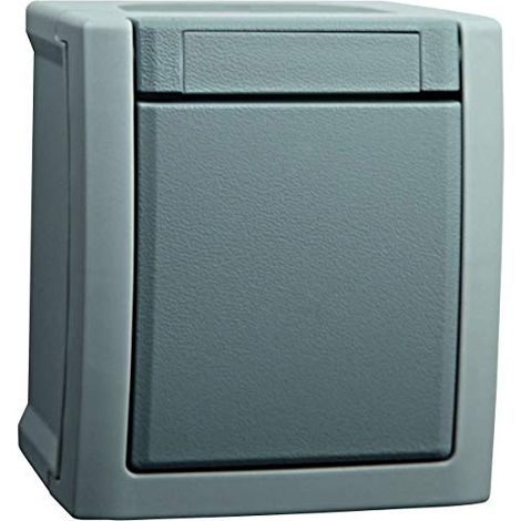 INTERRUPTEUR INVERSEUR EN SAILLIE GRIS ADAPTÉ AUX PIÈCES HUMIDES. HHG 90591031-DE