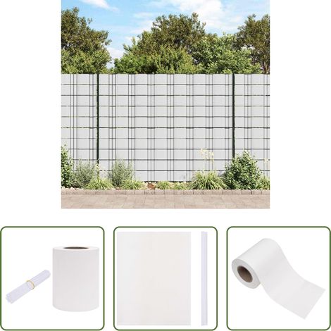 Clôture - Écran d'intimité de jardin PVC 70x0,19 m Blanc (1/5)