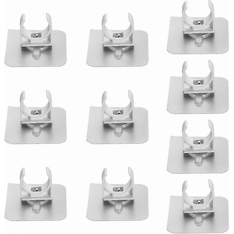 Supports de tuyauterie en PVC durable pour fixation murale, lot de 10, support fiable pour les tuyaux dans les installations professionnelles (1/5)