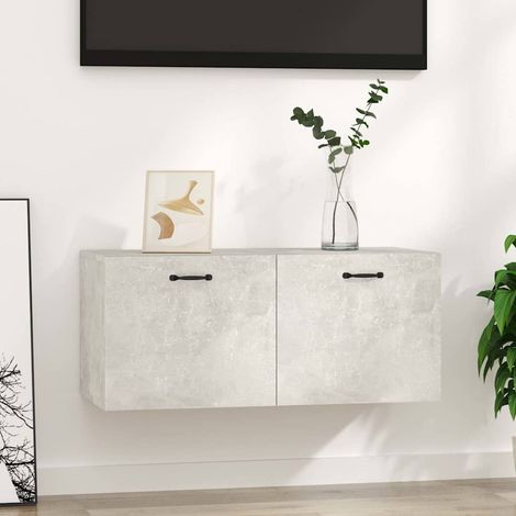 vidaXL Wall Cabinet Concrete Grey 80x36,5x35 cm Engineered Wood (1/5)