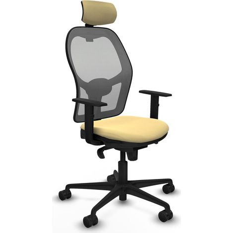 Sedia Ufficio con Poggiatesta Jorquera Piqueras y Crespo 1D036N2 Crema (1/5)