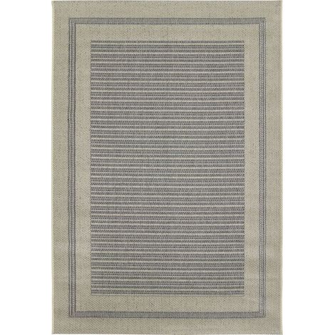 Outdoorteppich Rio creme-grau, 160 x 230 cm gestreift Outdoor-Teppiche
