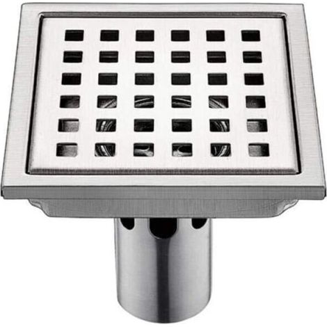 Siphon De Sol INOX 1 Pcs en Acier Inoxydable Drain15Cm 15Cm Filtre Carré Déodorant Anti Retour Fuite d'eau 15Cmb