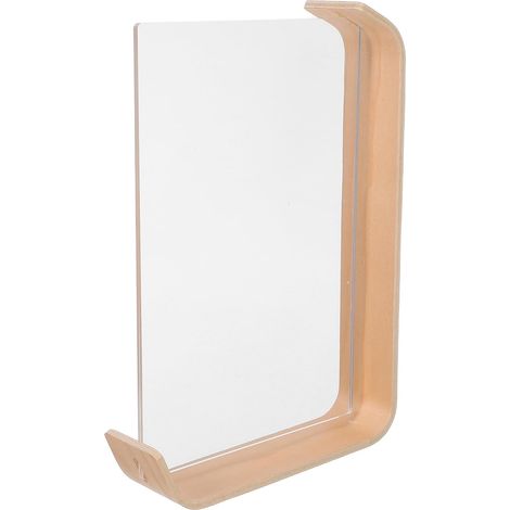 Cadre Photo Acrylique Double Face en L avec Support de Table en Bois Beige, Design Créatif et Solide, pour Décoration Maison et Bureau (1/5)