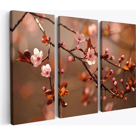 Tableau triptyque sur toile - Fleurs de Cerisiers (1/2)
