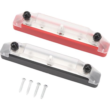 Ortviai Barre de distribution électrique 150 A DC 12-48 V pour véhicule, bateau, camping-car – 3 bornes M6, sans cosses (1/5)