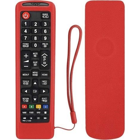 Custodia protettiva in silicone per telecomando Samsung, AA59-00741A AA59-00786A BN59-01315B, cover protettiva rossa per Samsung (1/5)
