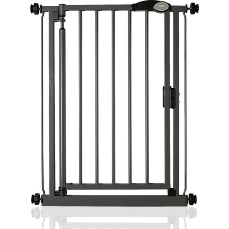 Bettacare Auto Close Stair Gate, 68.5cm - 75cm, Slate Grey, Narrow, Narrow Pressure Fit Safety Gate, Baby Gate