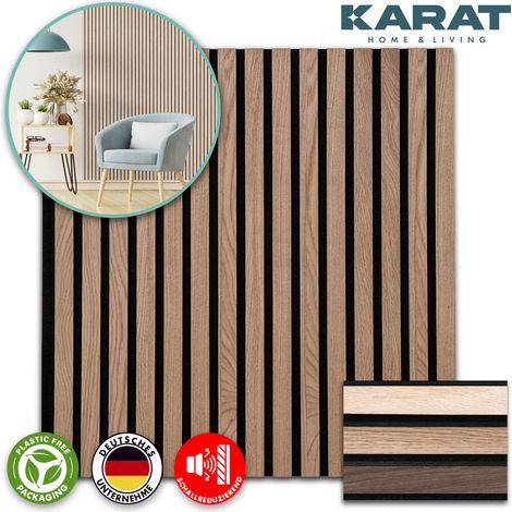 Ossature Panneau tasseaux acoustiques en aspect bois – 1 Pièce, 60 x 60 cm, Red Oak (1/5)